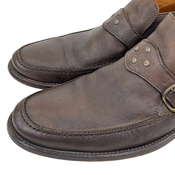 John Varvatos Leather Hand Made in Italy Ankle Slip On Loafer Shoes - Picture 12 of 16